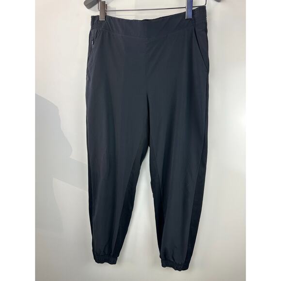 Athleta Brooklyn Lined Jogger Pants Black Stretch Pockets Women's Size 14 - Picture 2 of 16